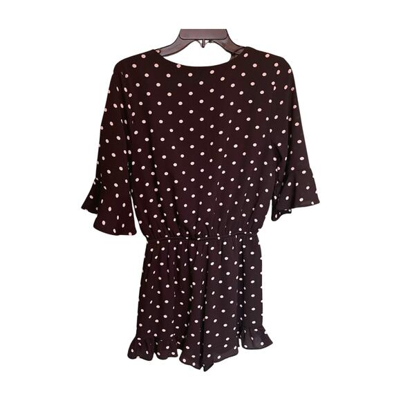 One Clothing Ruffle Romper Boho Chic Summer Festival Outfit Size M Coquette - Picture 3 of 13